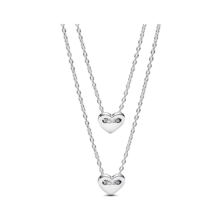 Forever & Always Splittable Heart Collier Necklaces Necklace