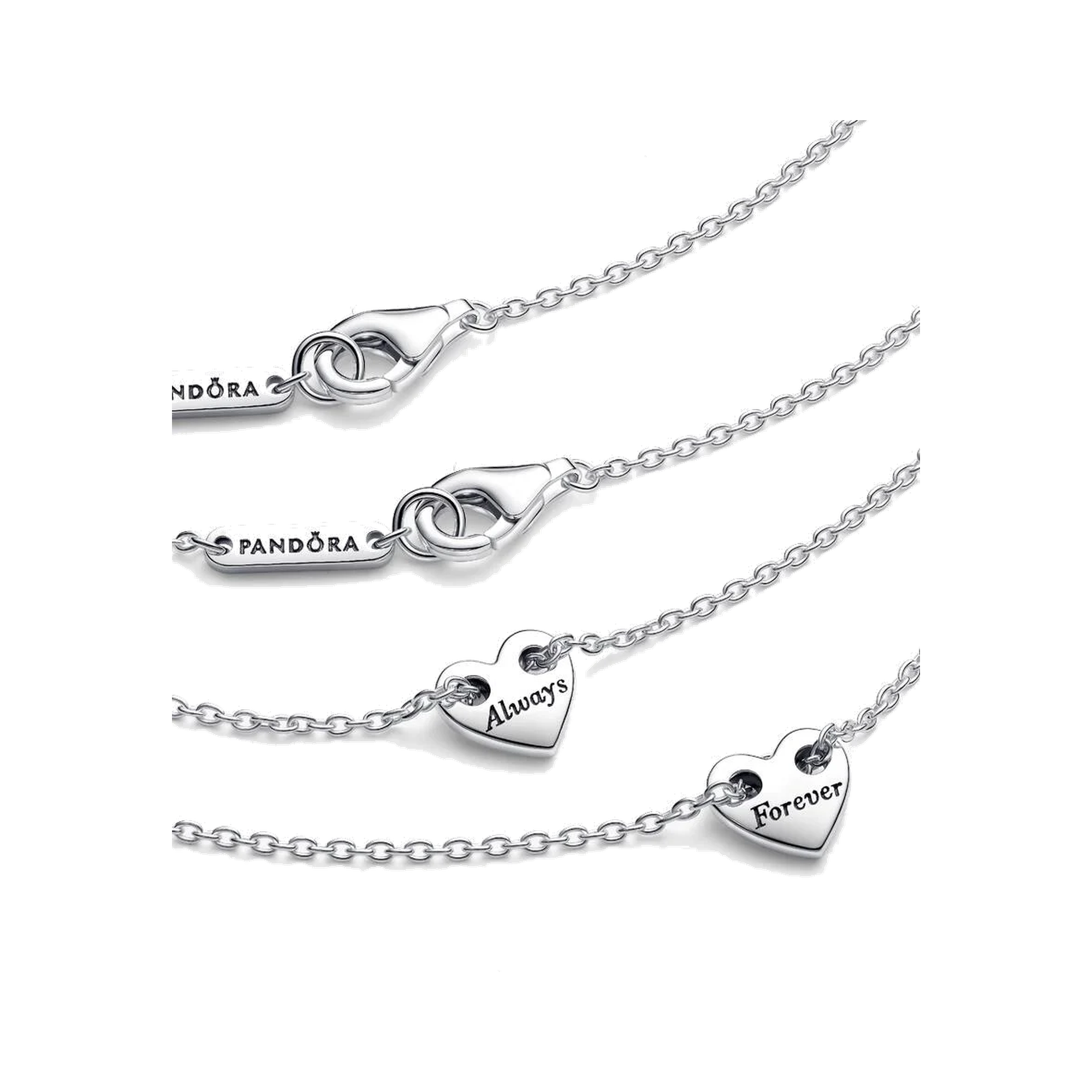 Forever & Always Splittable Heart Collier Necklaces Necklace