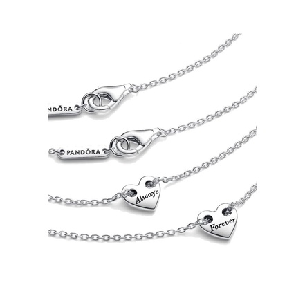 Forever & Always Splittable Heart Collier Necklaces Necklace