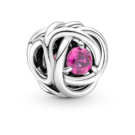 October Pink Eternity Circle Charm