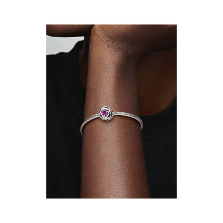 October Pink Eternity Circle Charm