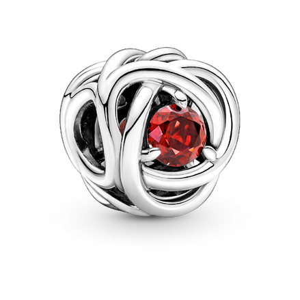 July True Red Eternity Circle Charm