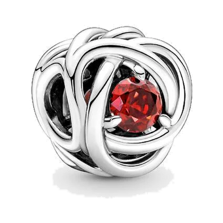 July True Red Eternity Circle Charm