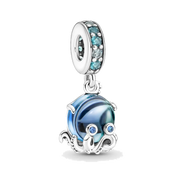 Murano Glass Cute Octopus Dangle Charm