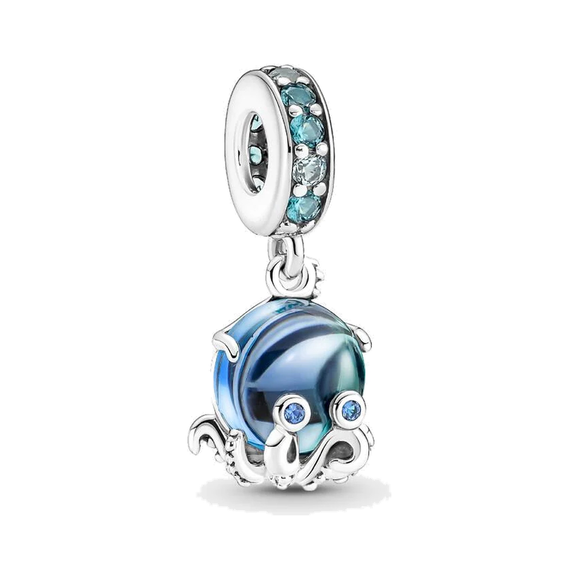 Murano Glass Cute Octopus Dangle Charm