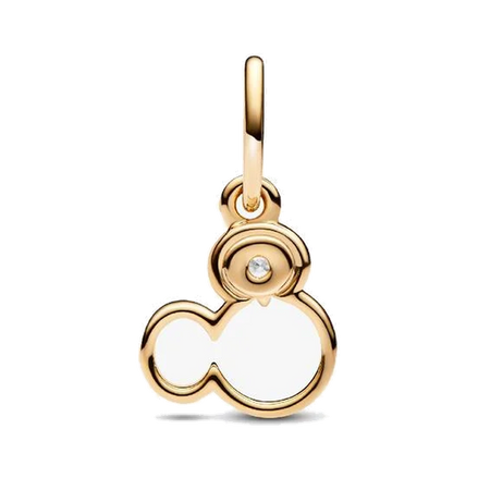 Disney Mickey Mouse Silhouette Lab-Grown Diamond Dangle Charm