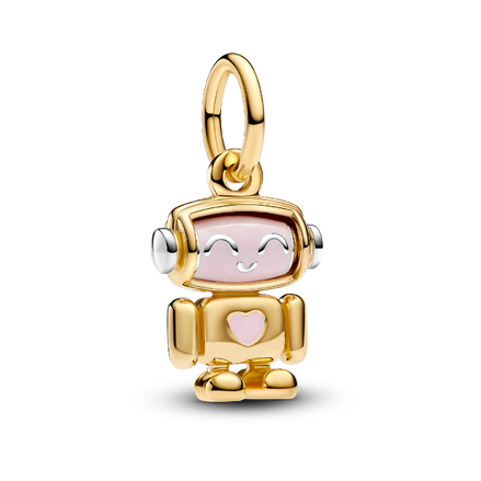 Spinnable Face Robot Dangle Charm