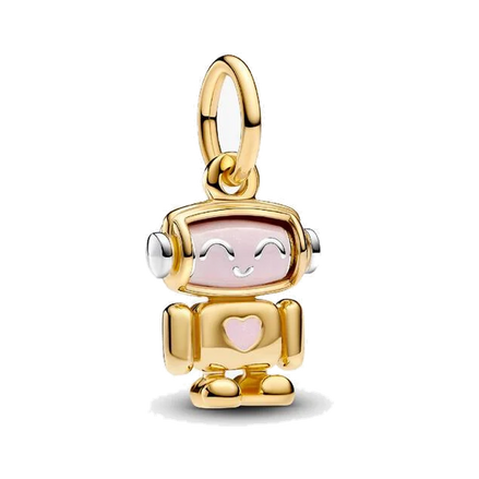 Spinnable Face Robot Dangle Charm