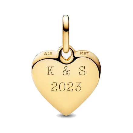 Engravable Heart Medallion Charm