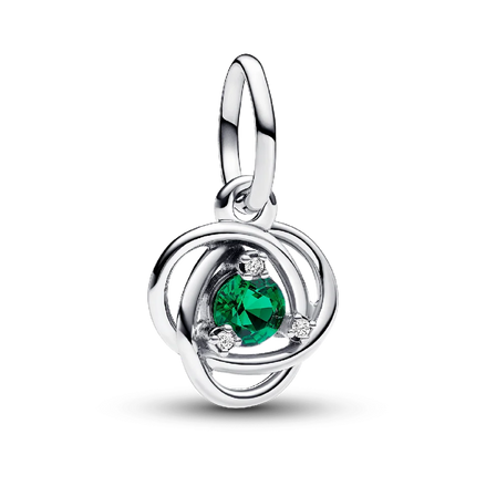 Green Eternity Circle Dangle Charm