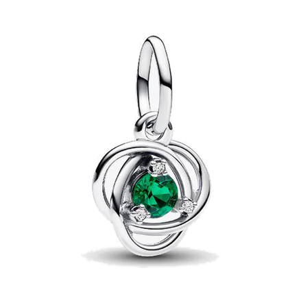 Green Eternity Circle Dangle Charm