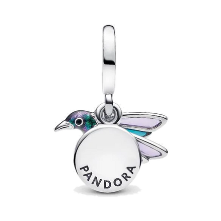 Hummingbird Double Dangle Charm - ZZ1883_2