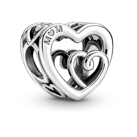 Entwined Infinite Hearts Charm