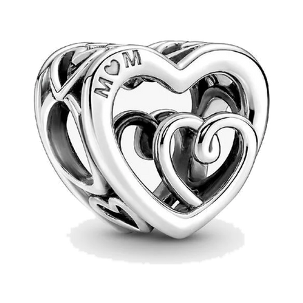 Entwined Infinite Hearts Charm