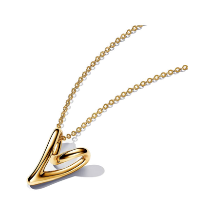 Organically Shaped Heart Pendant Necklace