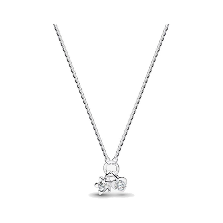 Pandora Talisman Sterling Silver Lab-Grown Diamond Heart & Star Dangle Pendant Necklace