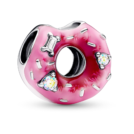 Sparkling Sprinkled Donut Charm