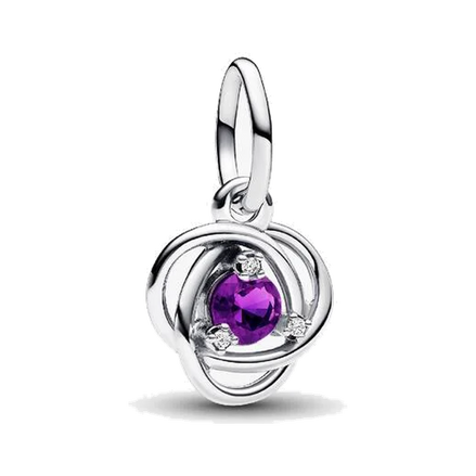 Purple Eternity Circle Dangle Charm