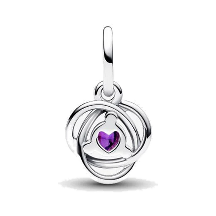Purple Eternity Circle Dangle Charm