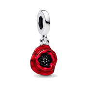 Red Flower Dangle Charm