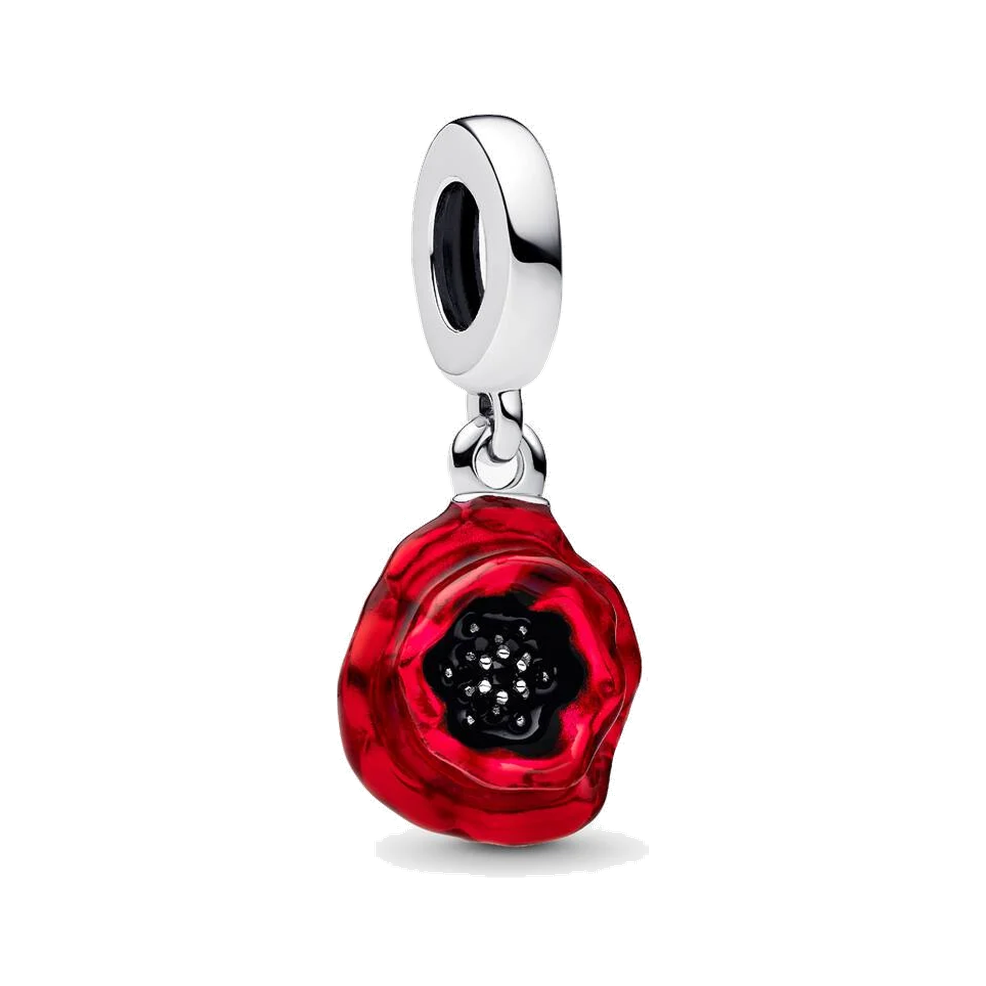 Red Flower Dangle Charm