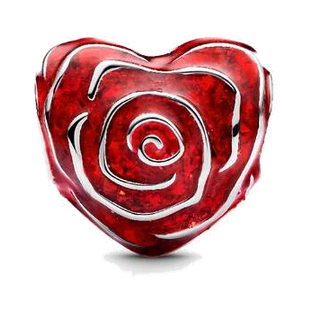 Rose Heart Charm