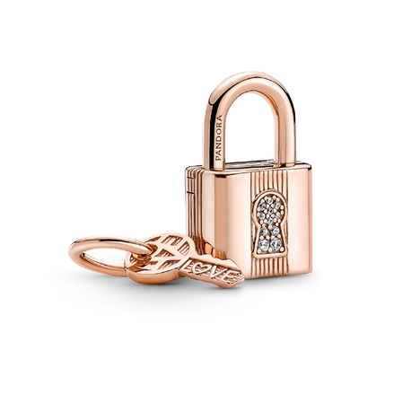 Padlock & Key Dangle Charm