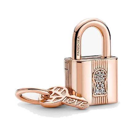 Padlock & Key Dangle Charm