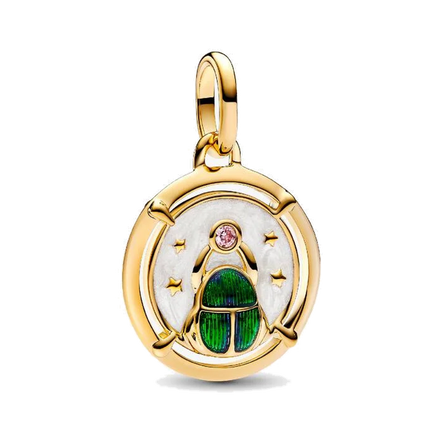 Scarab Beetle Medallion Charm