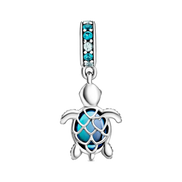 Murano Glass Sea Turtle Dangle Charm