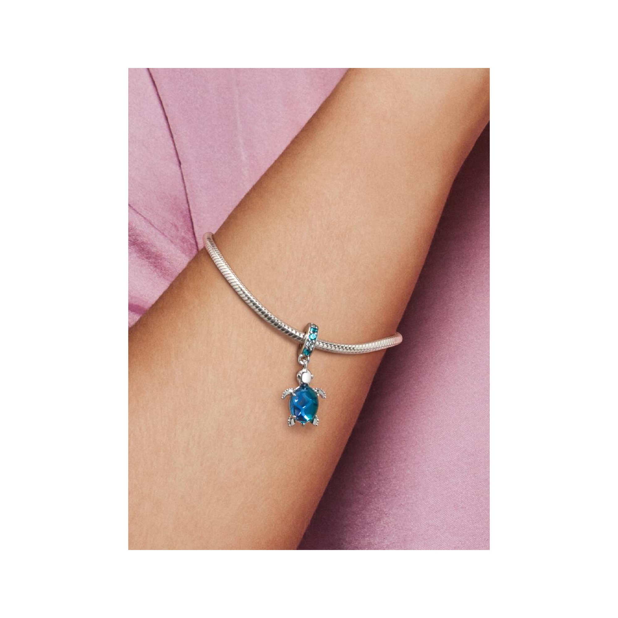 Murano Glass Sea Turtle Dangle Charm