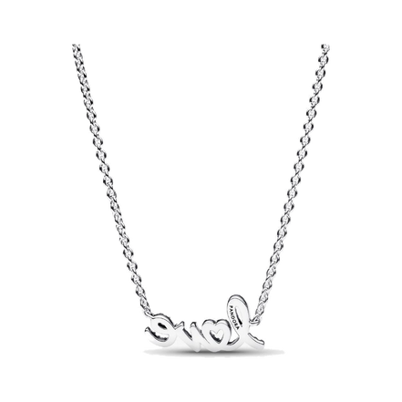 Sparkling Handwritten Love Collier Necklace