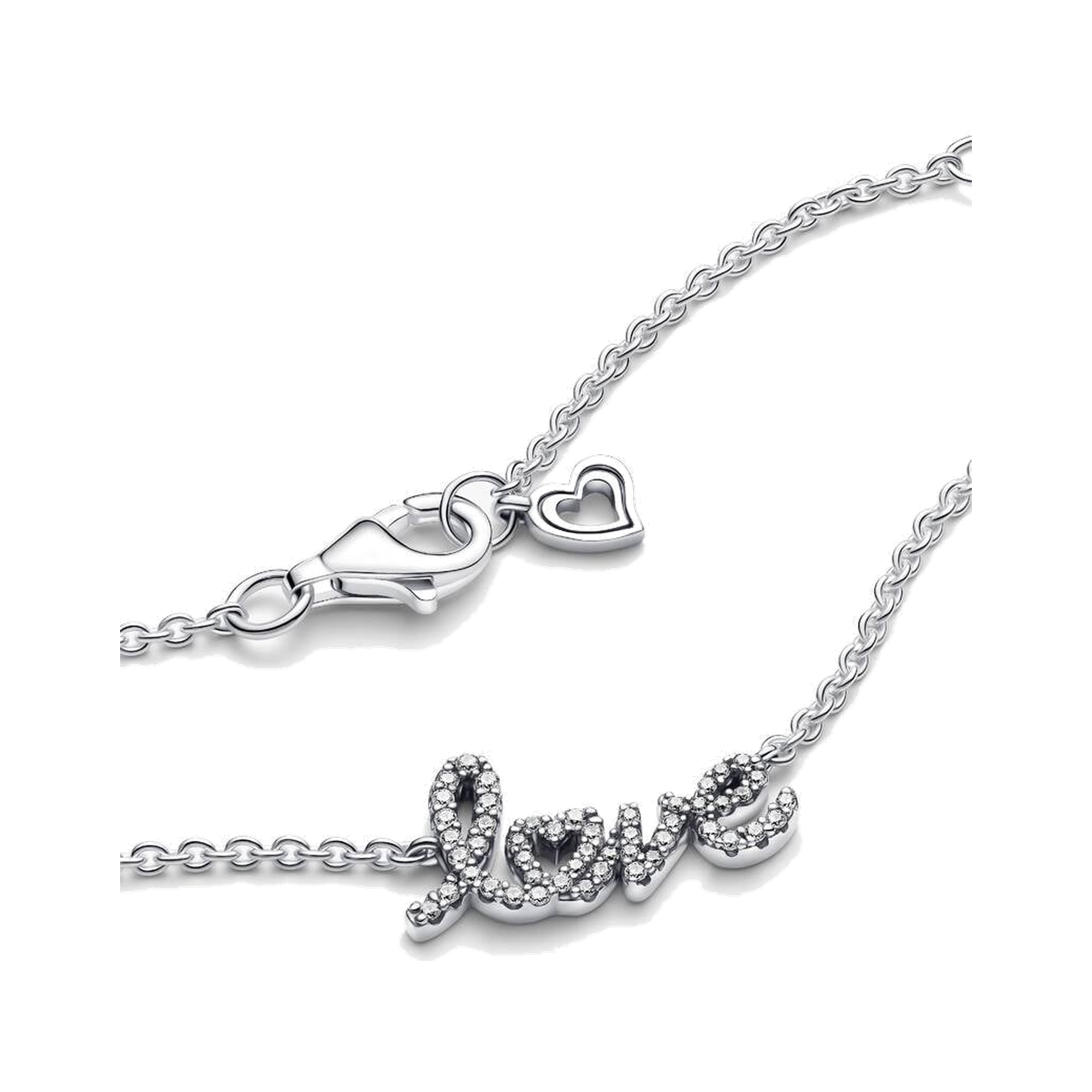 Sparkling Handwritten Love Collier Necklace
