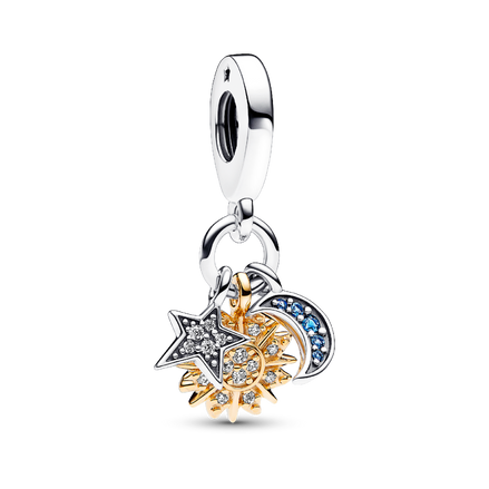 Two-tone Celestial Triple Dangle Charm