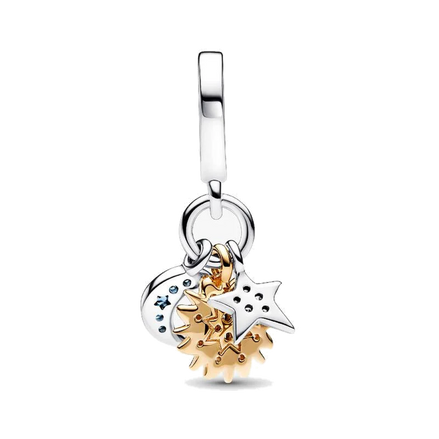 Two-tone Celestial Triple Dangle Charm