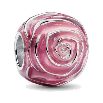Pink Rose in Bloom Charm