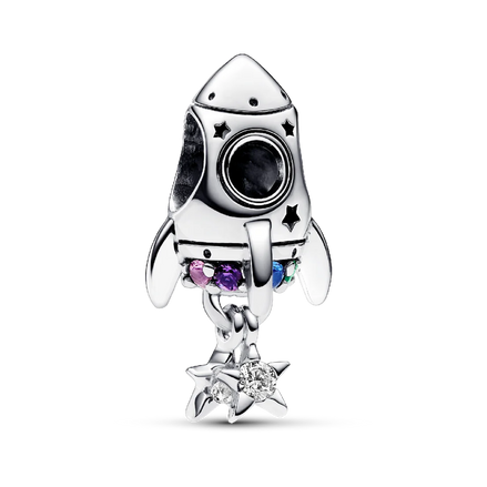 Space Love Rocket Charm