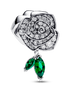 Sparkling Rose in Bloom Charm
