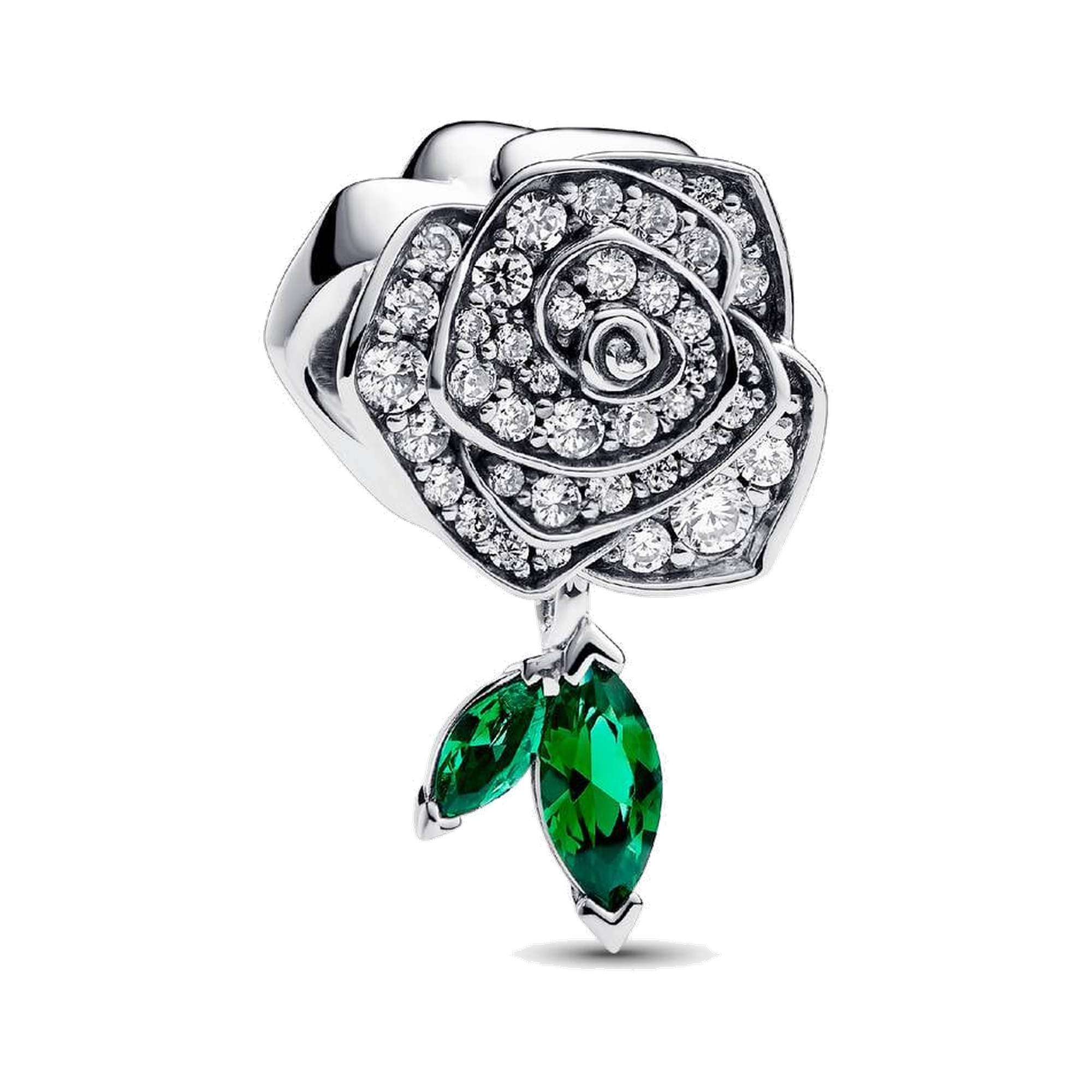 Sparkling Rose in Bloom Charm