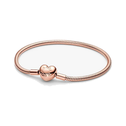 Pandora Moments Heart Clasp Snake Chain Bracelet