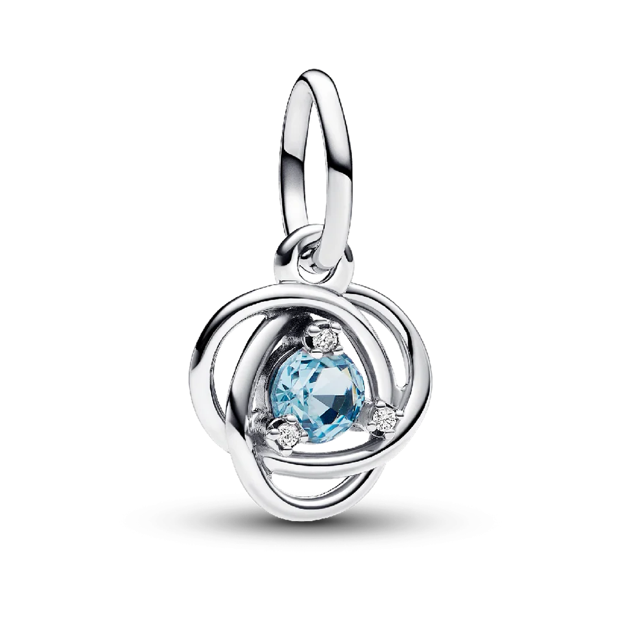 Sea Aqua Blue Eternity Circle Dangle Charm