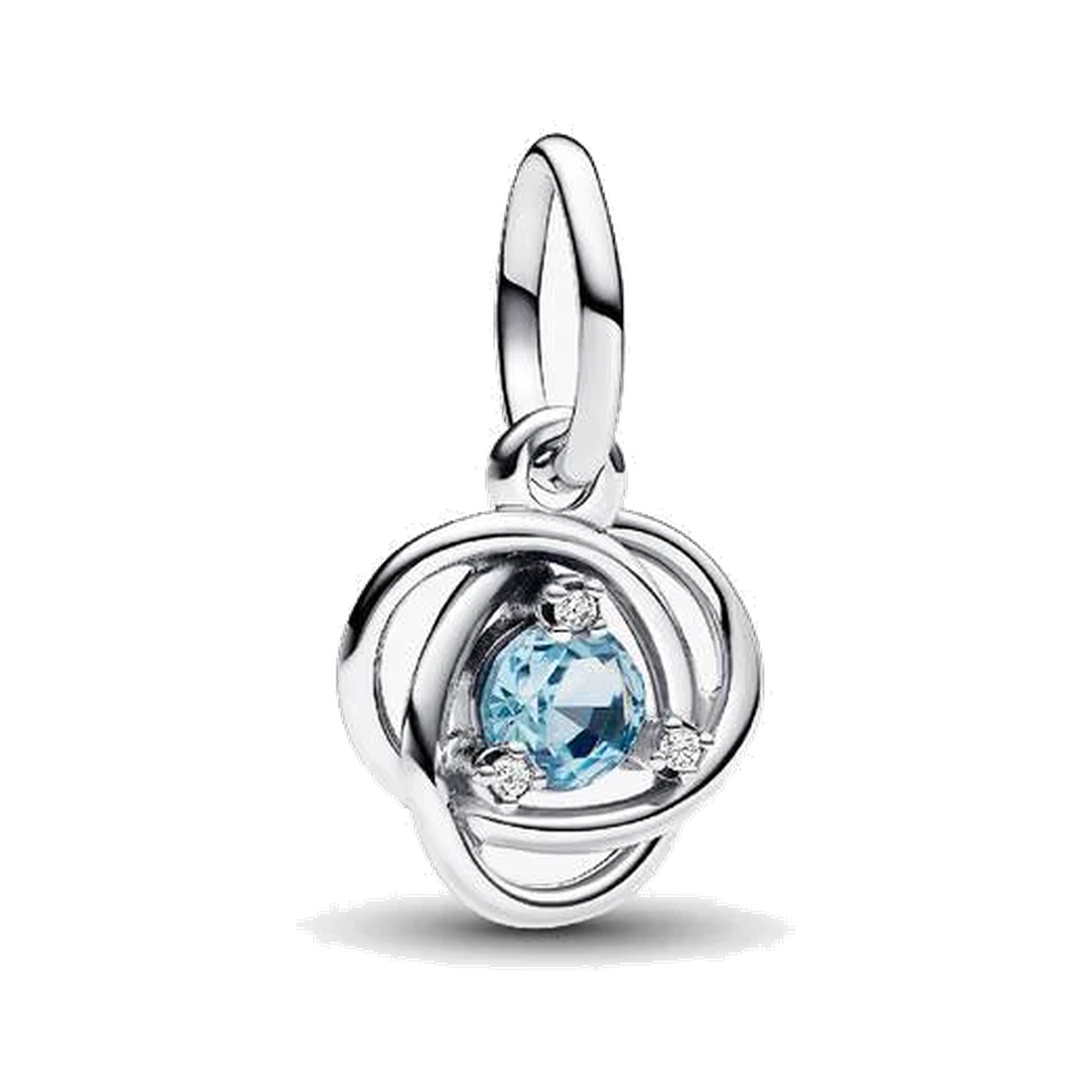 Sea Aqua Blue Eternity Circle Dangle Charm