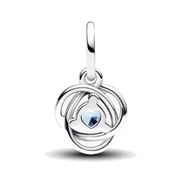 Sea Aqua Blue Eternity Circle Dangle Charm
