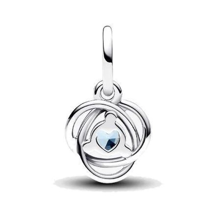 Sea Aqua Blue Eternity Circle Dangle Charm