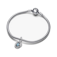 Sea Aqua Blue Eternity Circle Dangle Charm