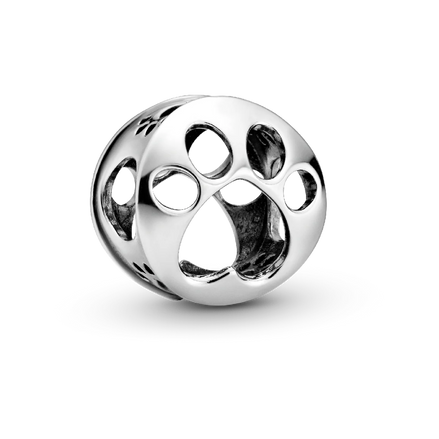 Openwork Paw Print Charm