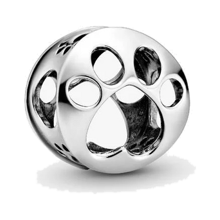 Openwork Paw Print Charm