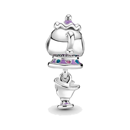 Disney Beauty and the Beast Mrs. Potts and Chip Dangle Charm