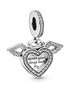Heart and Angel Wings Dangle Charm